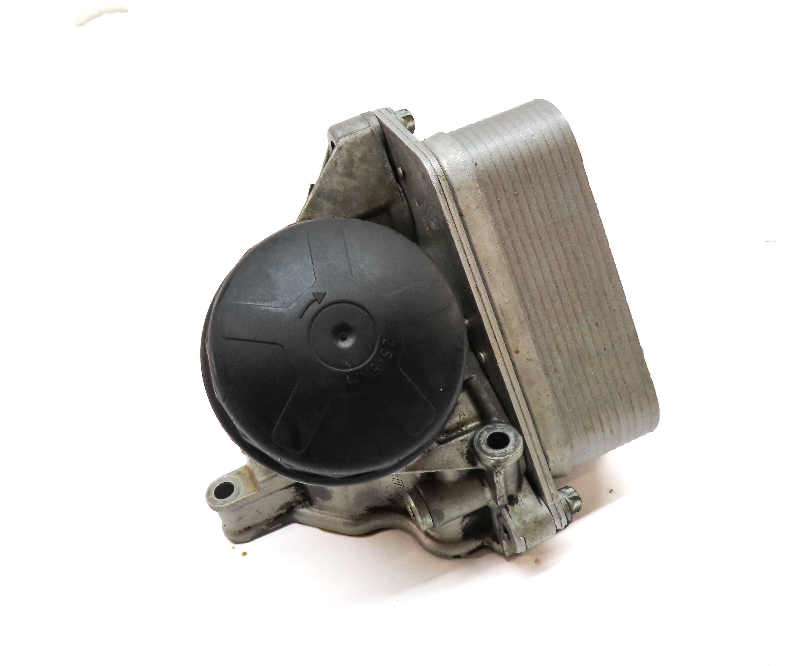 2013 BMW X1 (E84) 2.0L (N20) ENGINE MOTOR OIL FLUID FILTER HOUSING w/ OIL COOLER — exact item pictured